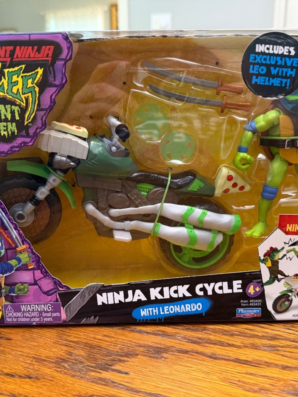 NEW Teenage Mutant Ninja Turtles Mutant Mayhem Ninja Kick Cycle Leonardo Sealed